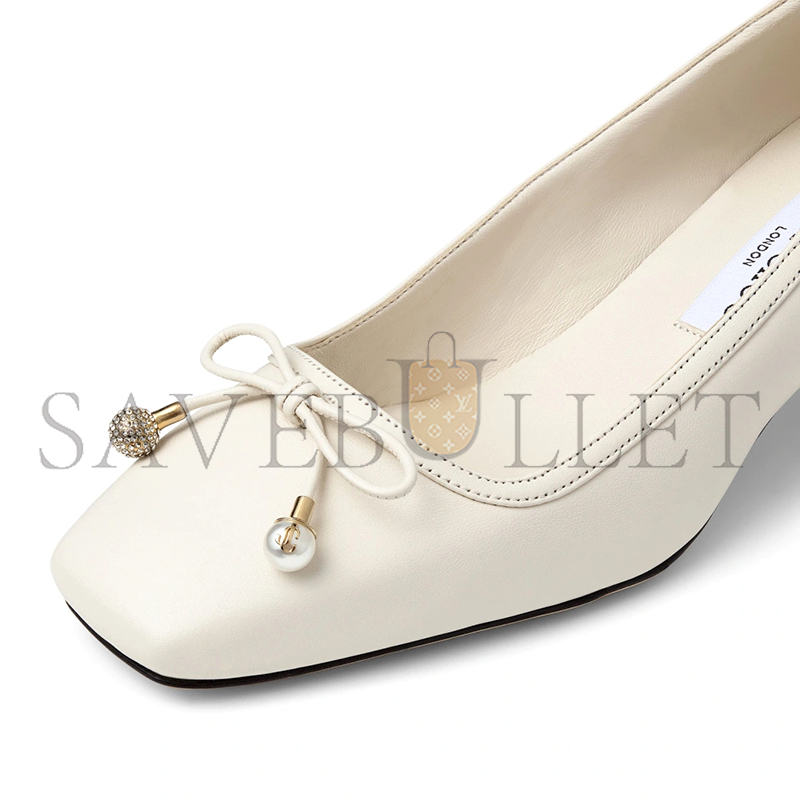 JIMMY CHOO ELME 45 LATTE NAPPA LEATHER PUMPS ELME45NAP JIMMY CHOO ELME 45 LATTE NAPPA LEATHER PUMPS ELME45NAP